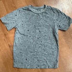 Boys Gray & Black Circuit Print Graphic Tee- size 10-11